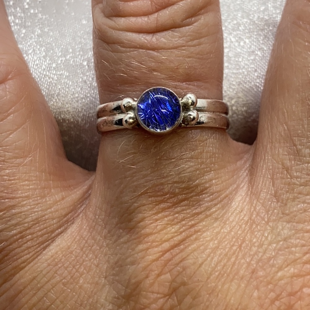 2/$30. SS 925 ring w/ beautiful blue jewel
